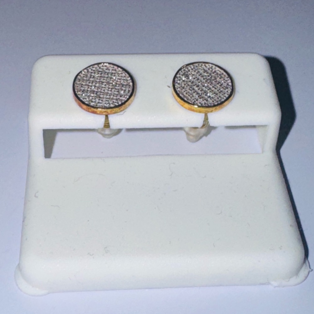 Real Diamond Round Earrings, Gift for him, FREE APPRAISAL Natural Diamonds .30Ct